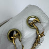 Chanel Classic Flap  Maxi in Pelle Bianca con Finiture Oro