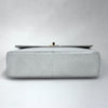 Chanel Classic Flap  Maxi in Pelle Bianca con Finiture Oro
