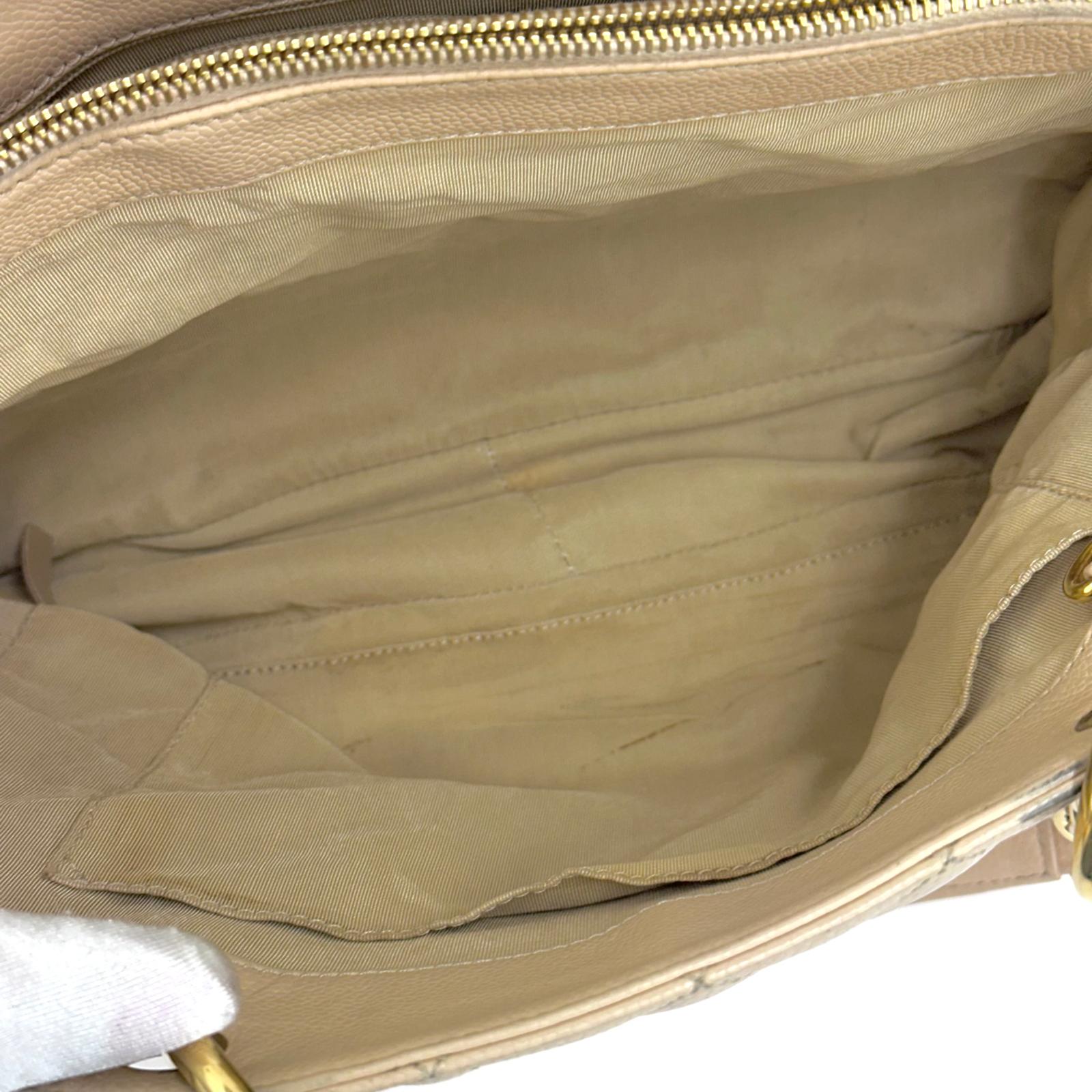Chanel GST Grand Shopping Tote Beige in Pelle Caviar