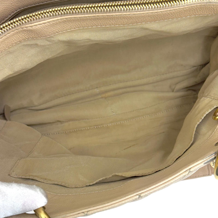 Chanel GST Grand Shopping Tote Beige in Pelle Caviar