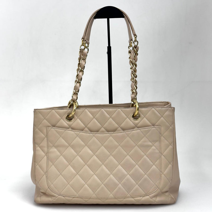 Chanel GST Grand Shopping Tote Beige in Pelle Caviar