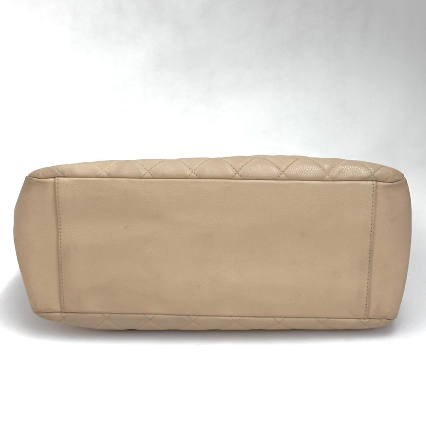 Chanel GST Grand Shopping Tote Beige in Pelle Caviar
