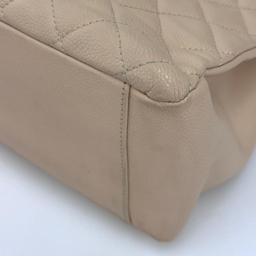 Chanel GST Grand Shopping Tote Beige in Pelle Caviar