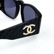 Chanel Occhiali da Sole CC Quilted Nero