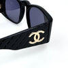 Chanel Occhiali da Sole CC Quilted Nero