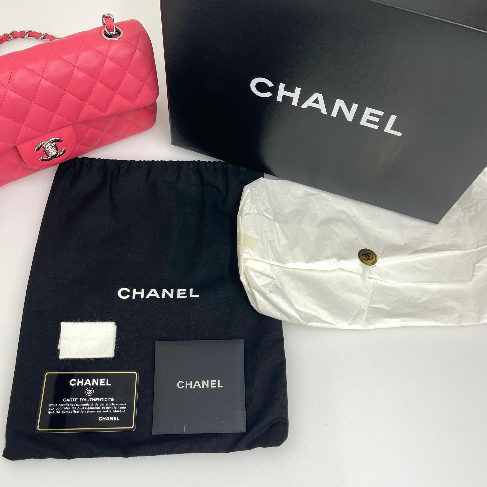 Chanel Borsa Timeless Classica in Pelle di Agnello Rosa