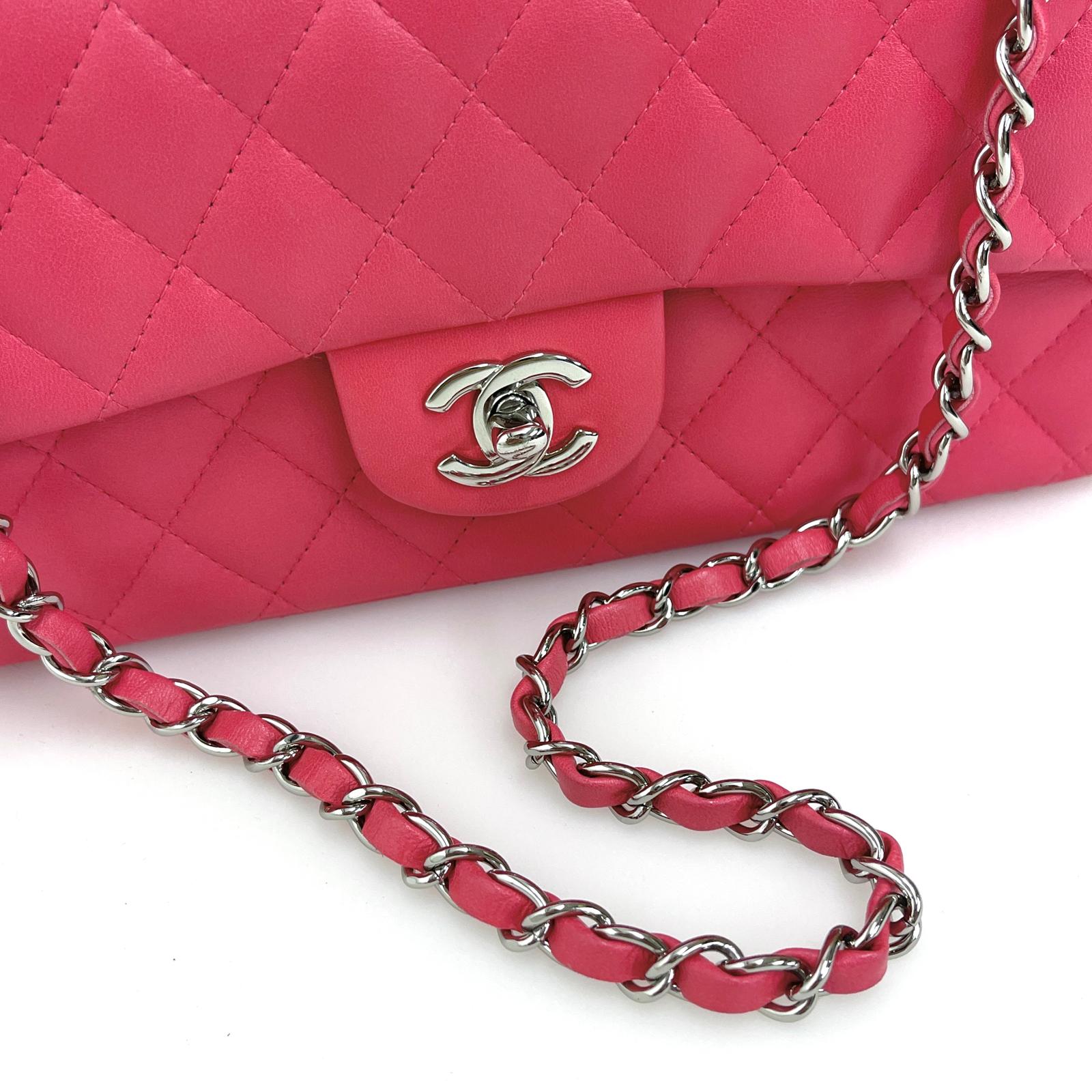 Chanel Borsa Timeless Classica in Pelle di Agnello Rosa