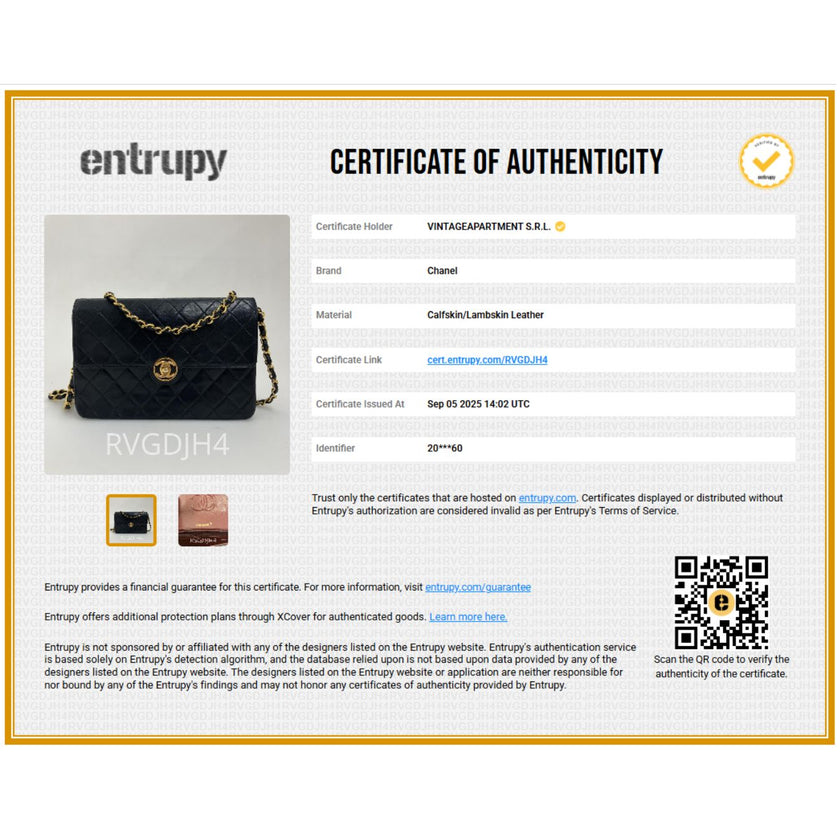 Chanel Vintage Single Flap in Pelle Nera con Hardware Dorato