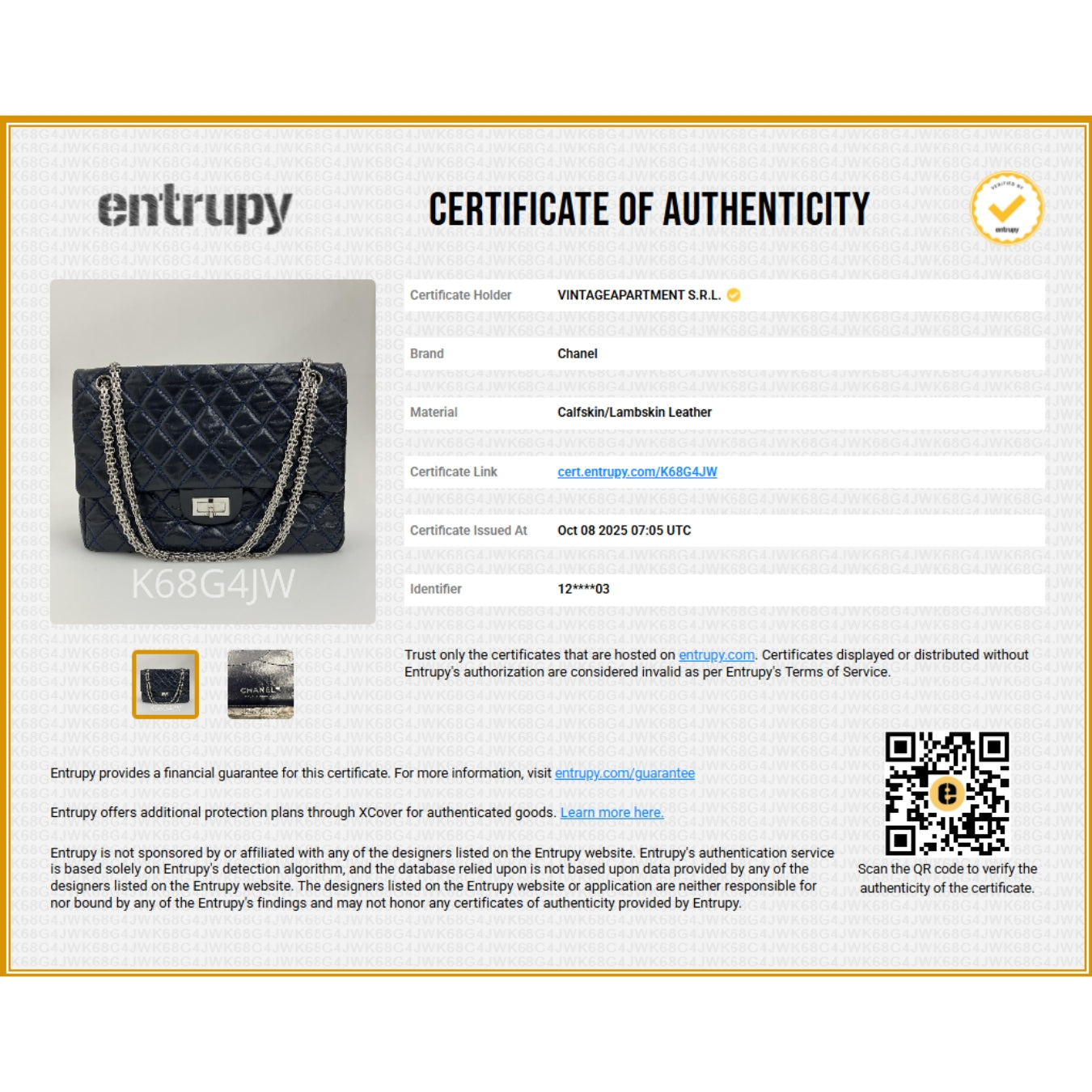 Chanel Borsa Reissue 2.55 mis. 30 in Pelle Blu Navy con Hardware Argentato