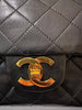 Chanel Borsa Vintage Timeless Classica 25 Doppia Patta in Pelle di Agnello Nera