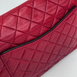 Chanel borsa Classic Flap 25 cm in pelle di agnello rossa anni ’90