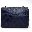 Chanel borsa Classic Flap Mini 20 cm in pelle di agnello blu 1991–1994