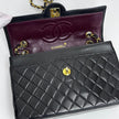 Chanel borsa Classic Single Flap 25 Paris limited in pelle di agnello nera