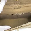 Chanel borsa vintage a spalla Classic Flap 25 cm in pelle di agnello beige