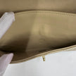 Chanel borsa vintage a spalla Classic Flap 25 cm in pelle di agnello beige