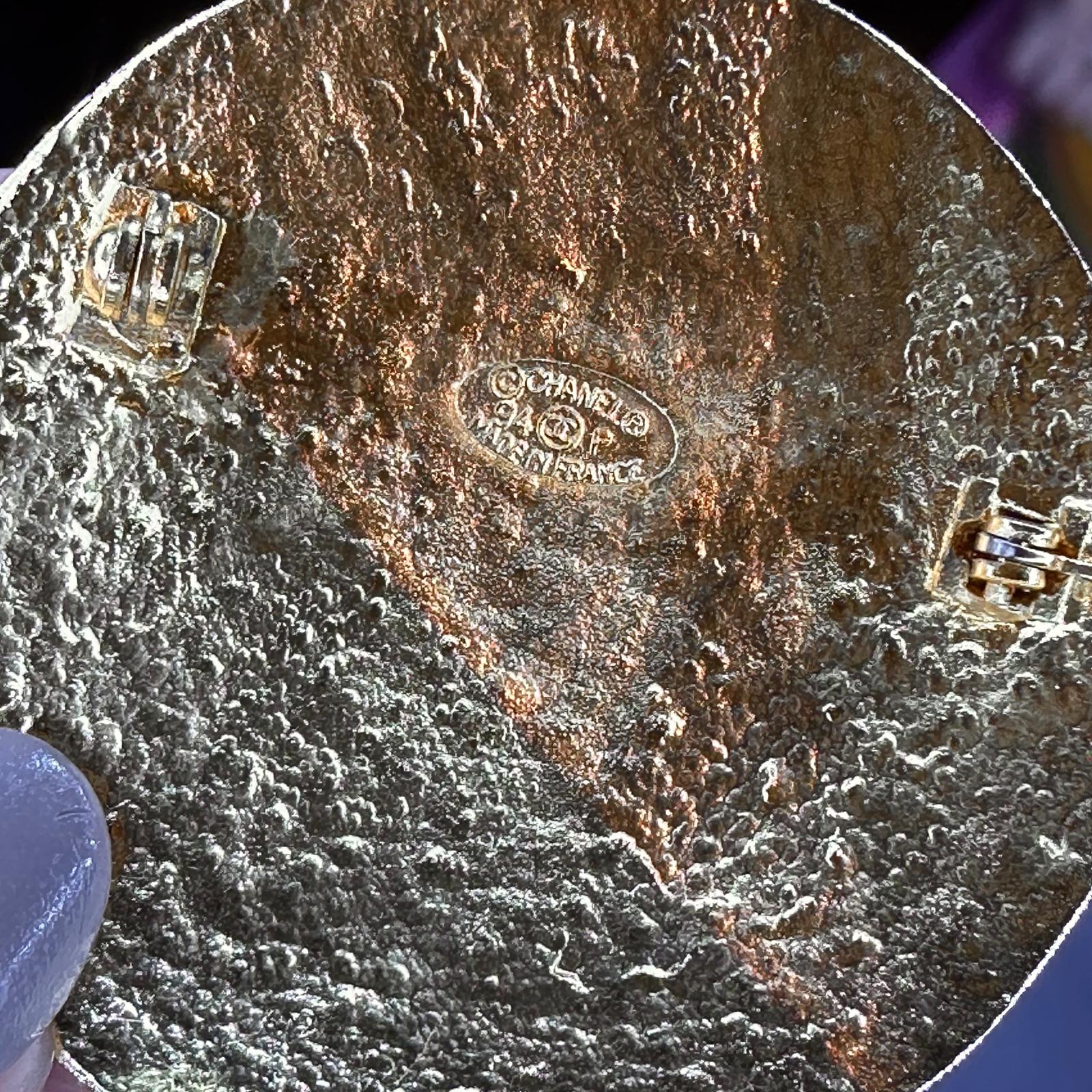 Chanel spilla oro primavera/estate 1994 diametro 5 cm GP