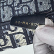 Christian Dior Borsa Book Tote Oblique Grande in Tela Blu Navy