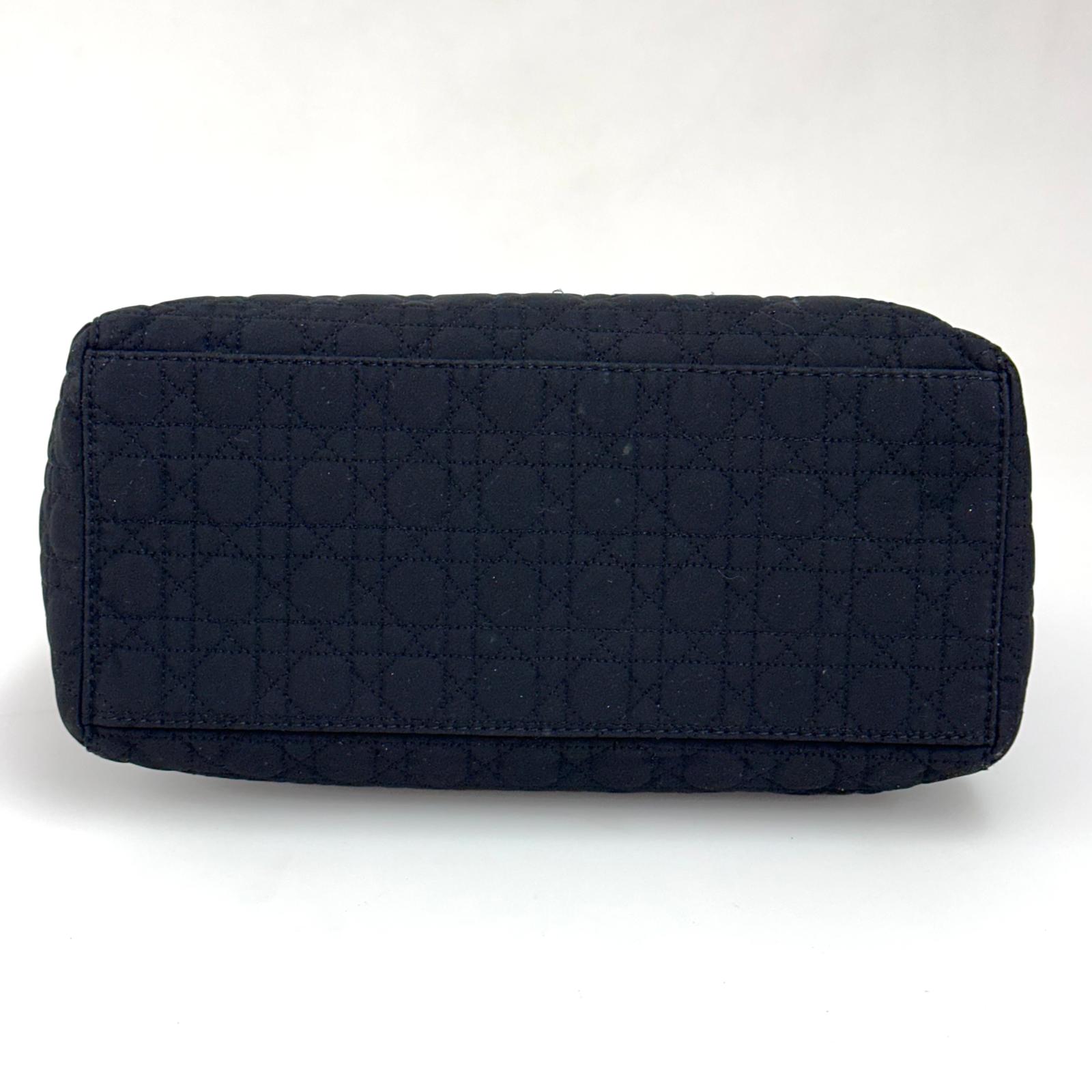 Christian Dior Borsa Lady Dior Medium Cannage Nera a Mano