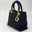 Christian Dior Borsa Lady Dior Medium Cannage Nera a Mano