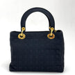 Christian Dior Borsa Lady Dior Medium Cannage Nera a Mano