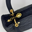 Christian Dior Borsa Lady Dior Medium Cannage Nera a Mano