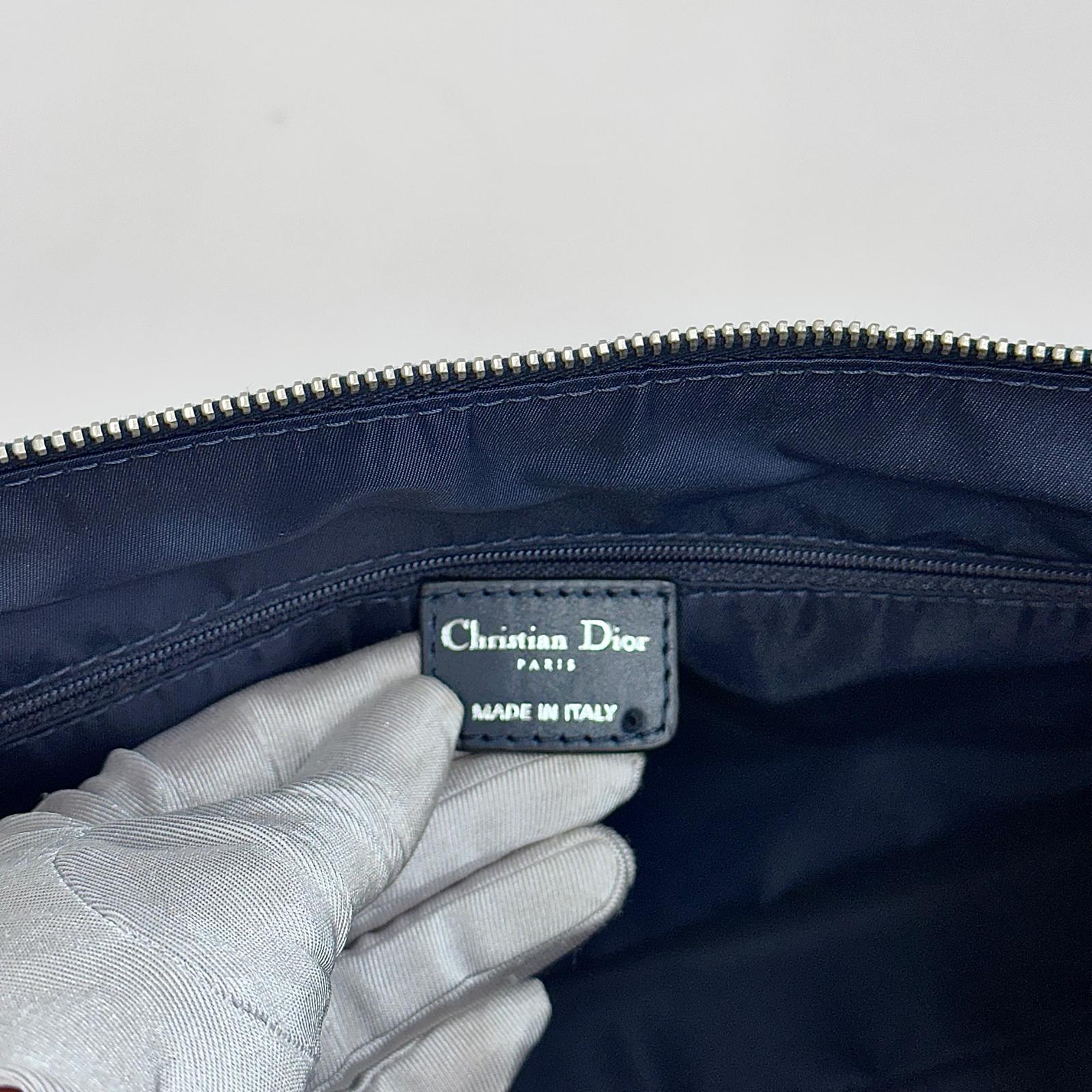 Christian Dior Borsa Bowling Oblique Blu