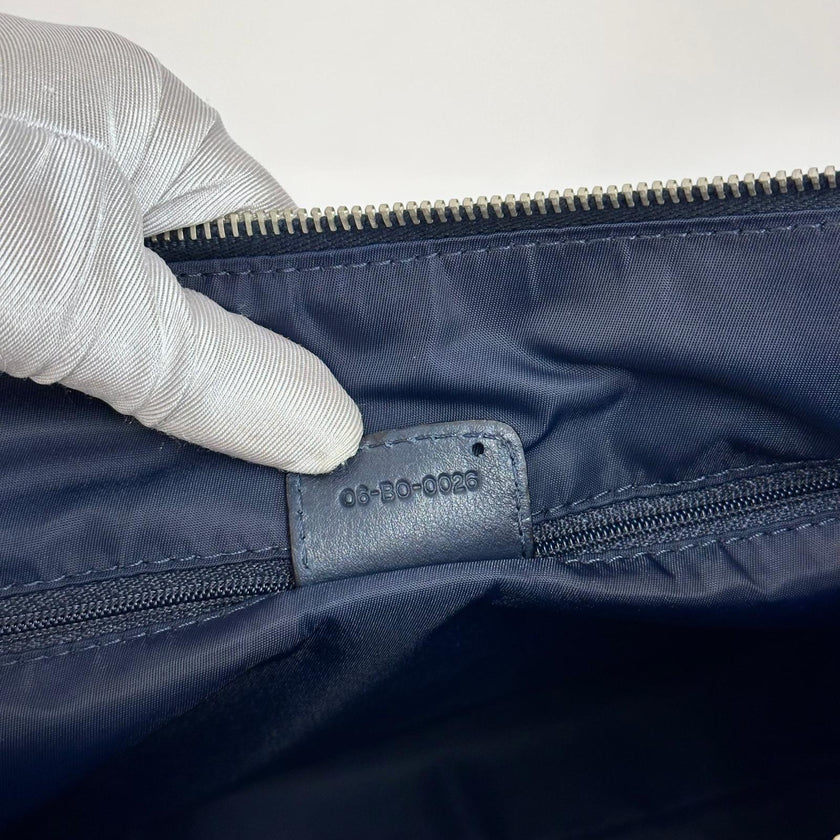 Christian Dior Borsa Bowling Oblique Blu