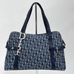 Christian Dior Borsa Bowling Oblique Blu