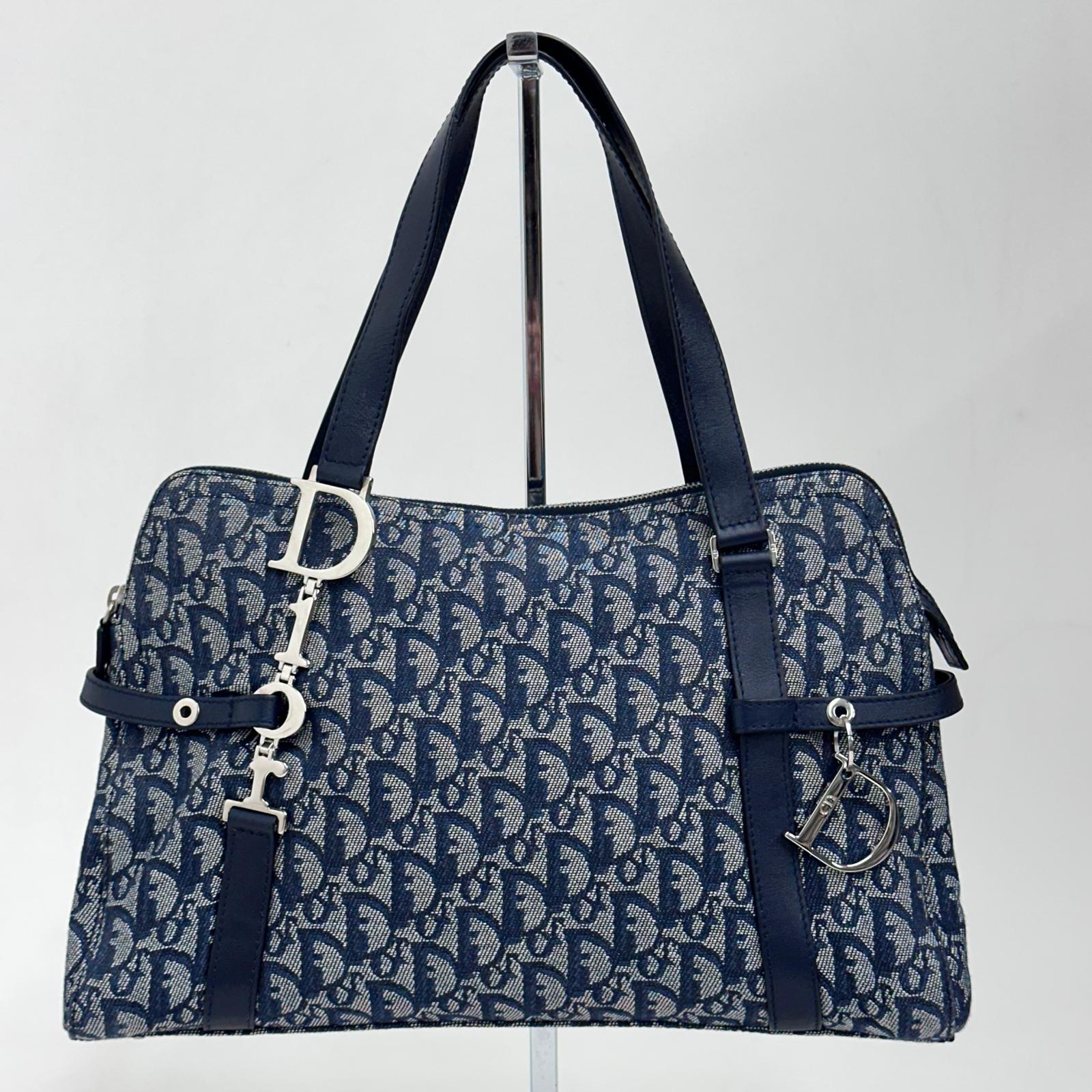 Christian Dior Borsa Bowling Oblique Blu