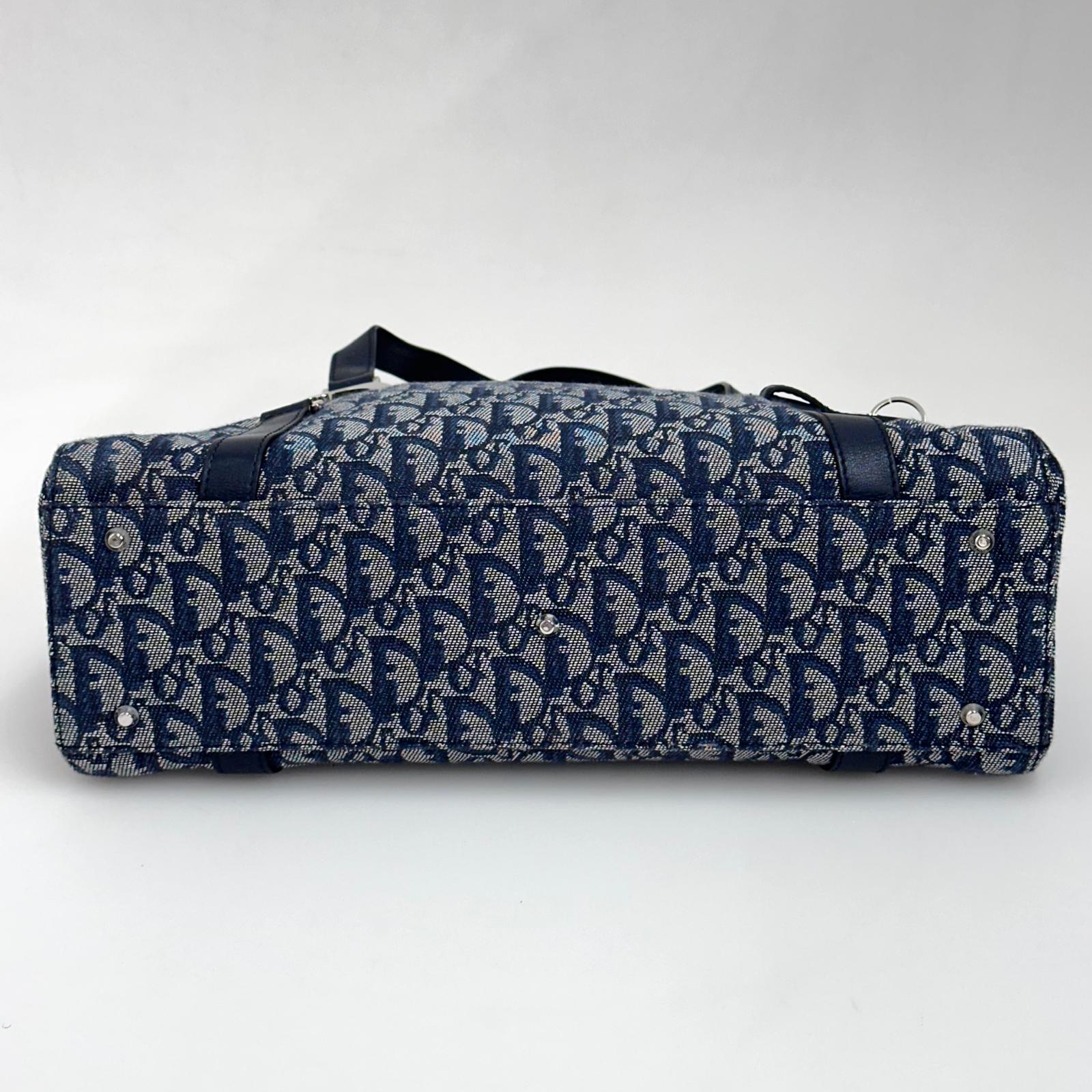 Christian Dior Borsa Bowling Oblique Blu