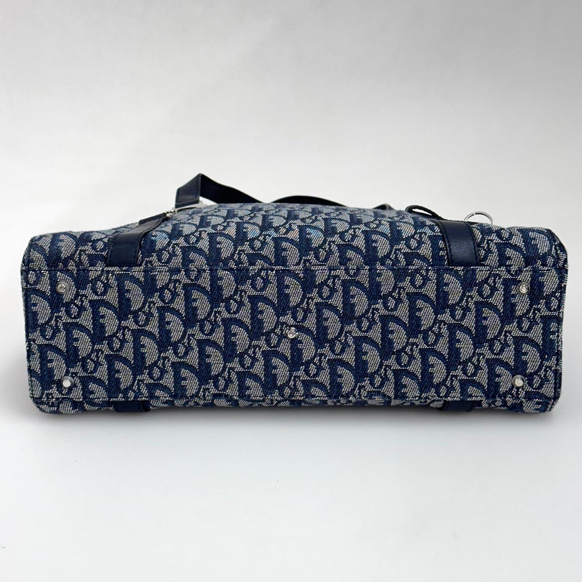 Christian Dior Borsa Bowling Oblique Blu