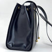 Christian Dior Borsa Secchiello Médaillon Vintage in Pelle Nera