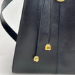 Christian Dior Borsa Secchiello Médaillon Vintage in Pelle Nera