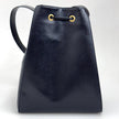 Christian Dior Borsa Secchiello Médaillon Vintage in Pelle Nera