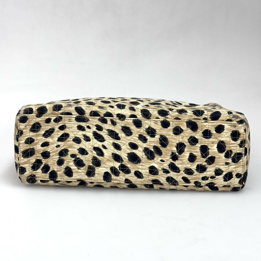 Christian Dior Borsa a mano Lady Dior Large Leopard Print
