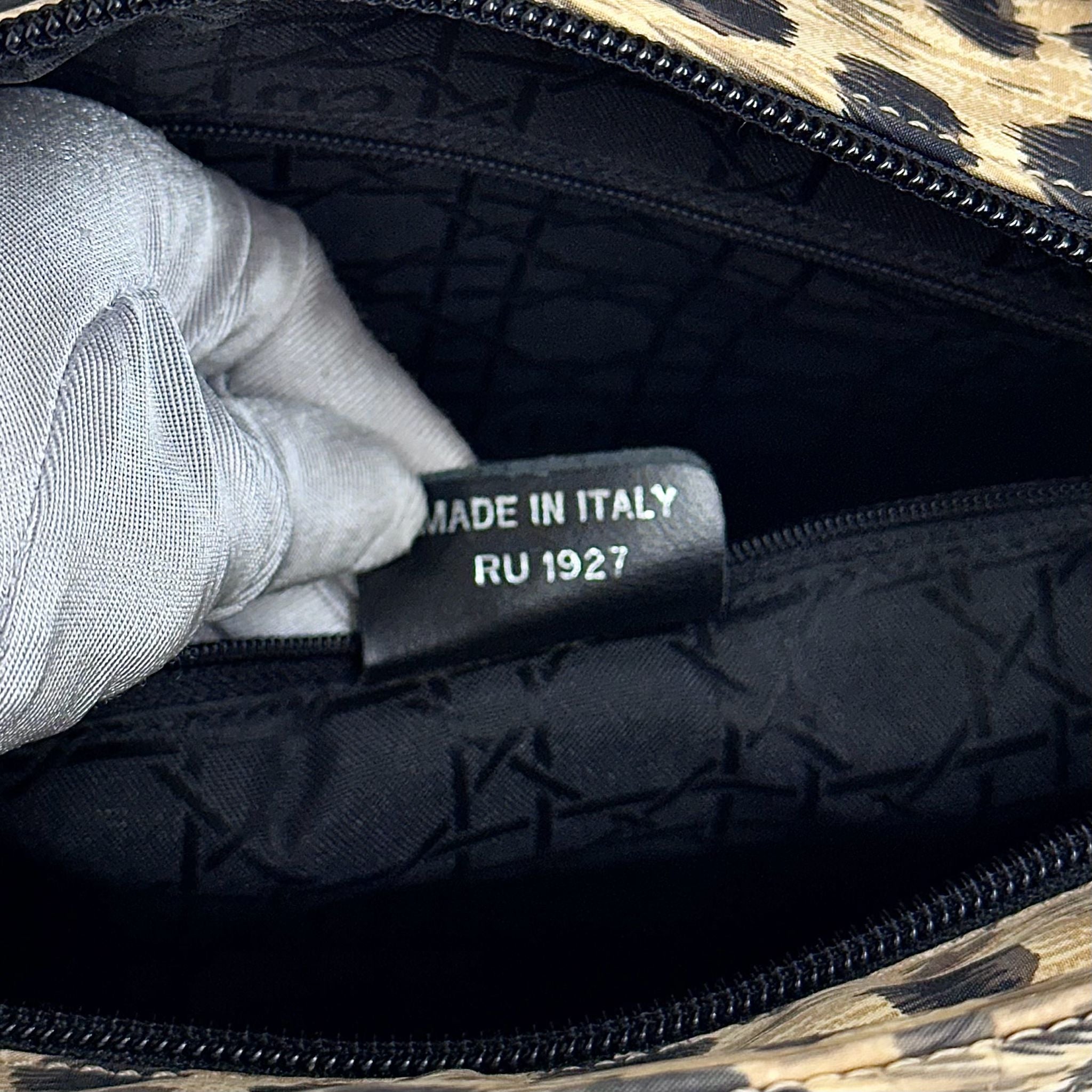 Christian Dior Borsa a mano Lady Dior Large Leopard Print