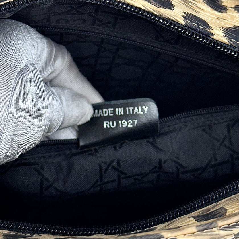 Christian Dior Borsa a mano Lady Dior Large Leopard Print