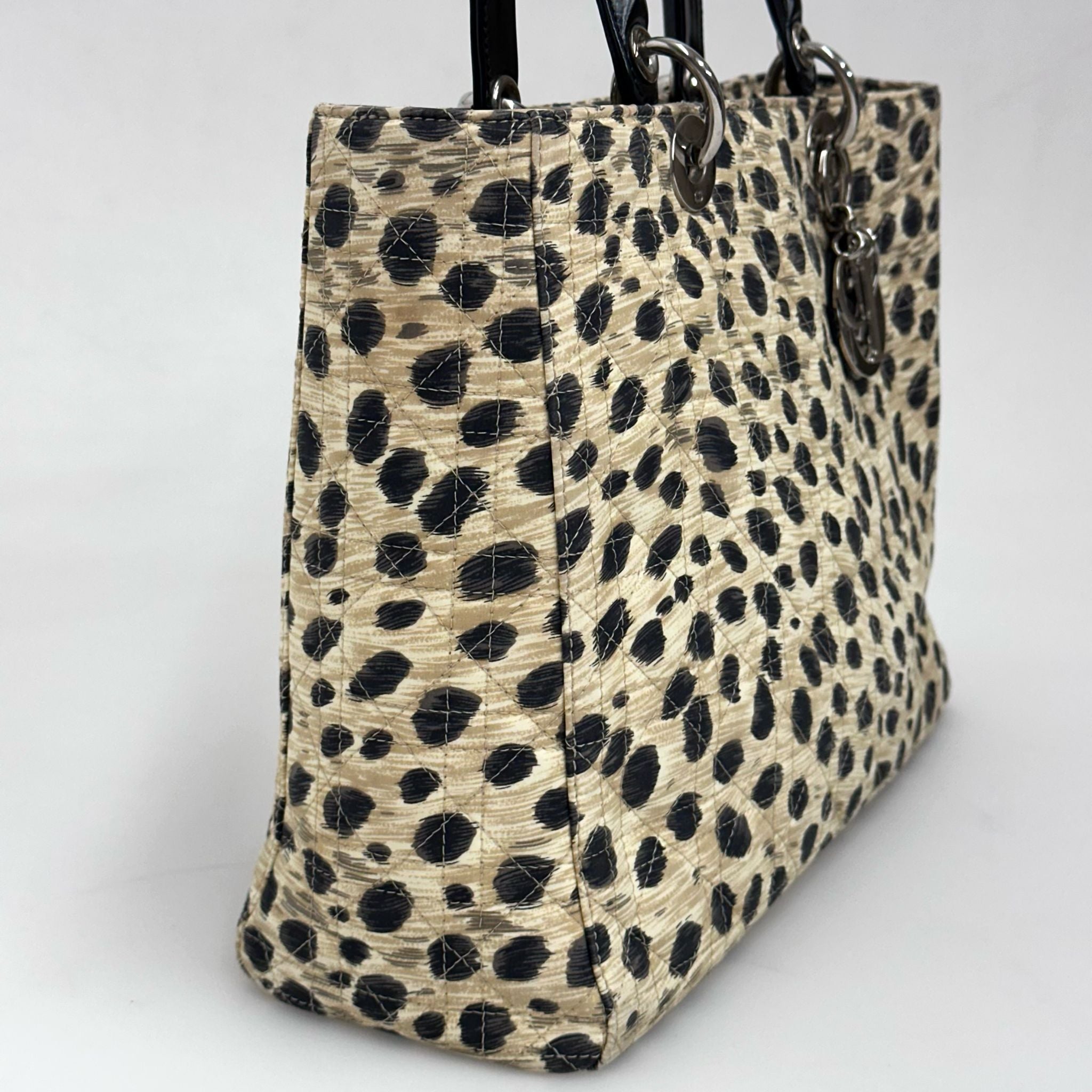 Christian Dior Borsa a mano Lady Dior Large Leopard Print