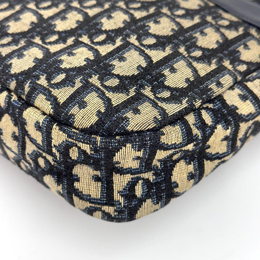 Christian Dior Borsa a spalla Monogram Trotter blu vintage
