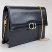 Christian Dior Borsa a tracolla Vintage Logo CD in pelle nera