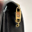 Christian Dior Borsa a tracolla Vintage Logo CD in pelle nera