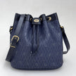 Christian Dior Borsa a tracolla secchiello Nido d'Ape blu vintage