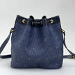 Christian Dior Borsa a tracolla secchiello Nido d'Ape blu vintage