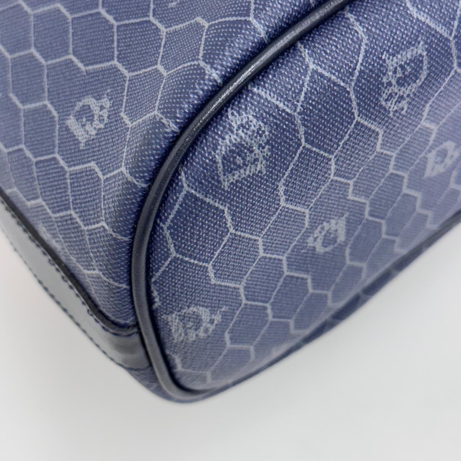 Christian Dior Borsa a tracolla secchiello Nido d'Ape blu vintage