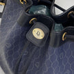 Christian Dior Borsa a tracolla secchiello Nido d'Ape blu vintage