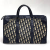 Christian Dior Boston Bag in Tela Oblique e Pelle Blu