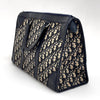 Christian Dior Boston Bag in Tela Oblique e Pelle Blu