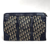Christian Dior Boston Bag in Tela Oblique e Pelle Blu