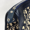Christian Dior Boston Bag in Tela Oblique e Pelle Blu