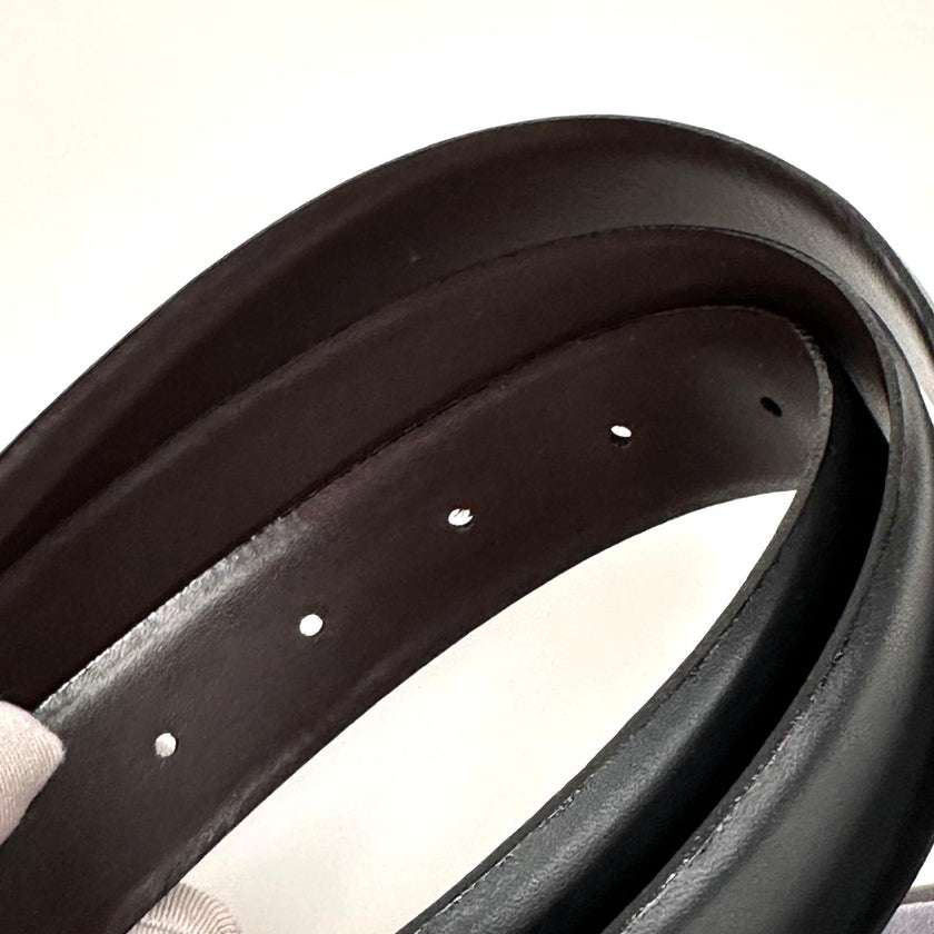 Christian Dior Cintura vintage reversibile con cambio fibbia Mis. 115 cm